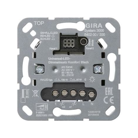 Gira Uni-LED-Dimmeinsatz 2fach S3000 540200 (1/5)
