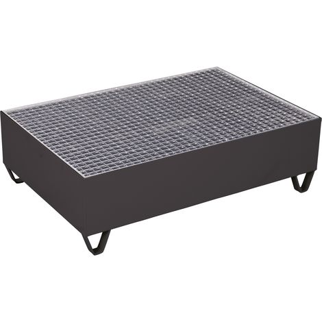 Cordes Auffangwanne mit Gitterrost für 2 x 200 Ltr. Fässer RAL 7016 (1/3)