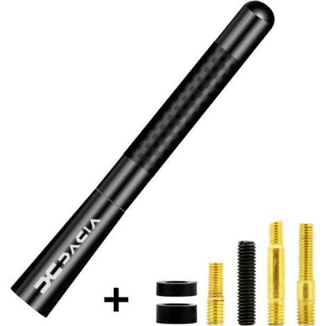 Black - Antenne pour Dacia Duster printemps Logan Sandero antenne en Fiber de carbone voiture antenne courte