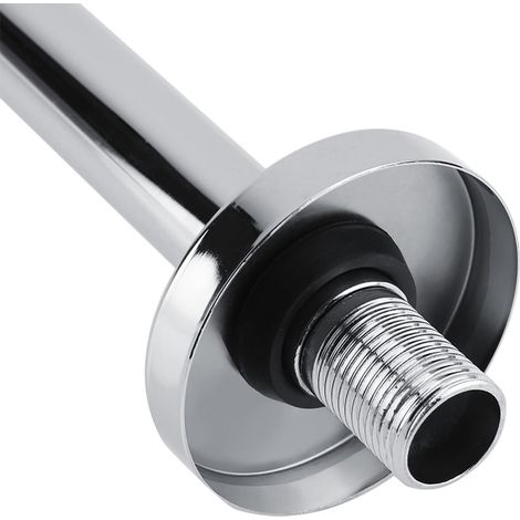 Bras de Douche Mural INOX 43 cm, Rallonge Plafond Chromé (1/5)