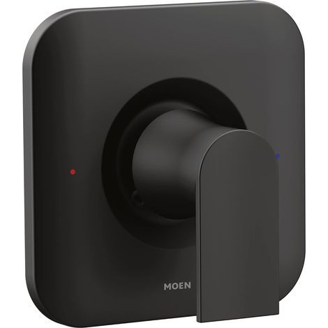 Moen Genta LX Modernes, druckausgeglichenes Duschset, mattschwarz, mit Duschstange und Schutzgitter (erfordert ein Posi-Temp-Ventil), T2471BL (1/5)