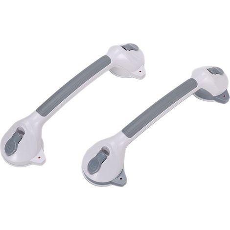 PCS Dusch-Haltegriff ohne Bohren, 42,5 cm, abnehmbarer Duschgriff mit Saugnapf, Badewannen-Haltegriff, Sauggriffe