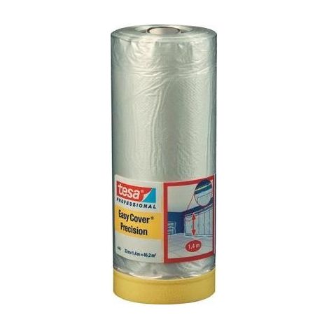 Lámina protectora para pintores TESA Masking con cinta adhesiva, 33 m x 55 cm.