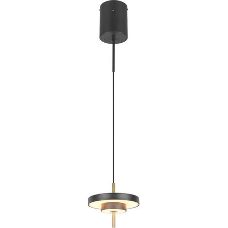 Pendelleuchte LED CCT Hängeleuchte Metall gold schwarz Switch-Dimmer H 150 cm