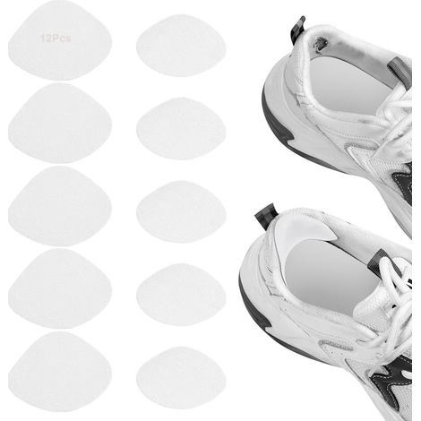 Lot de 6 paires Patch talon, auto-adhésif, cuir microfibre, blanc, pour baskets bottes chaussures ville homme femme (1/5)