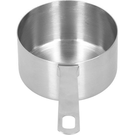 Messlöffel aus Edelstahl 304 mit Skala, Küchenmessbecher, Kochzubehör (1/2 Tasse).