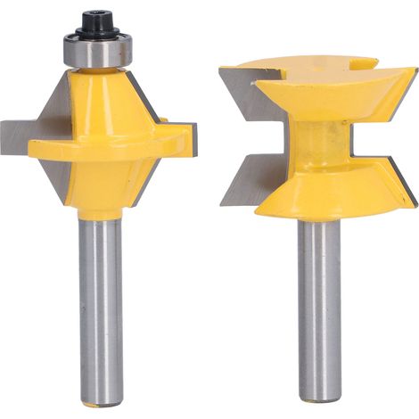 Mèche de routeur à tige de 8mm, outil de coupe de rainurage à 120 degrés pour le travail du bois, 2 pièces (1/5)