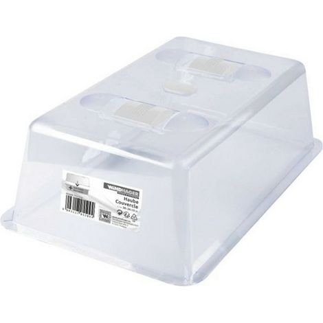 Couvercle à bac semis 38 x 24 x 13 cm – Transparent – Pour tunnels et cloches de forçage – Matériaux résistants aux UV – Windhager