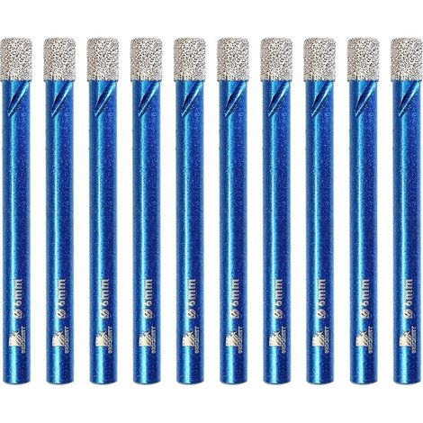 Diamond Tile Drill Bits 6 mm – Ceramic Drill Bits for Porcelain, Ceramic, Granite, Tiles (10 Pieces) (1/5)