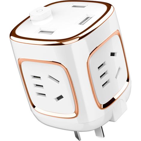 Adaptateur de voyage universel 4 ports USB 220V prise de courant multiprise chargeur secteur 1,8 mètre pour maison (1/5)