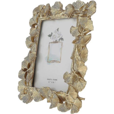 Cadre photo sculpté en forme de feuille, style rétro, pour la famille et les amis. Dimensions : 16 x 1,5 cm. 1 pièce. (1/5)