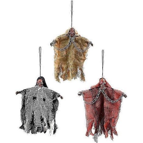Lot de 3 figurines de sorcières à suspendre pour Halloween, décorations pour fêtes, jardin, pelouse et terrasse.