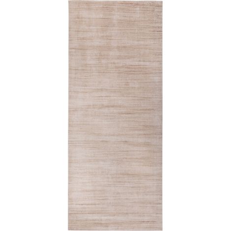 Tapis Loribaft tissé Tapis NaturEleganz - Tapis en laine - 200x80cm, Rectangular - 50% Laine vierge, 50% Viscose - Tissé main - Beige (1/5)