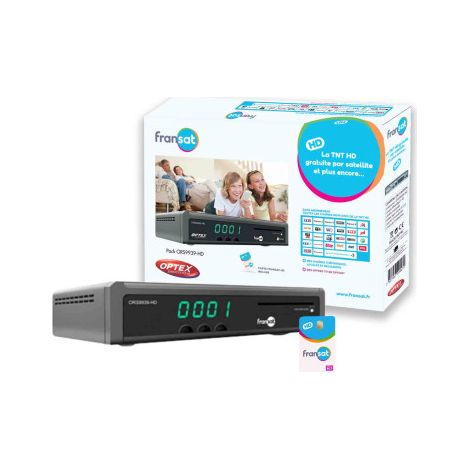 OPTEX ORS9939HD Reconditionné Récepteur / Décodeur TV Satellite HD enregistreur USB + Carte Fransat PC7 (Satellite Eutelsat) (1/5)