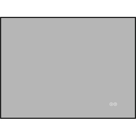 LED-Badezimmerspiegel 70x50 cm mit Aluminiumrahmen, beschlagfrei, 3 Lichtfarben (1/5)