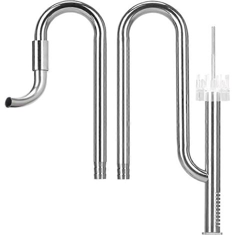 Filtre tubulaire pour aquarium externe en acier inoxydable 304 avec entrée et sortie, accessoires pour filtre à film dégraissant (1/5)