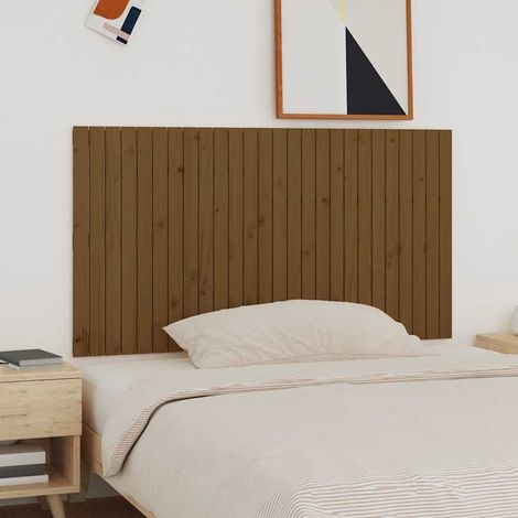 Wand-Kopfteil Honigbraun 166x3x90 cm Massivholz Kiefer (1/5)