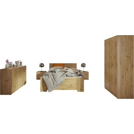 Conjunto de dormitorio Catromi 122, Roble Artisan