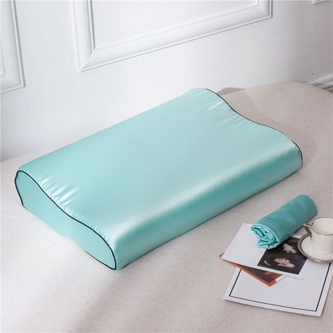 Taie D Oreiller Satin - 60 X 40 Cm - Fermeture Eclair - Pour Coussins Memoire De Forme Et Coussins Cervicaux - 1 Unite (1/5)