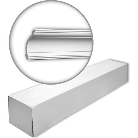 Profhome 650248-box 1 caja 8 piezas Cornisa Moldura para techo estilo Neoclasicismo  16 m (1/5)