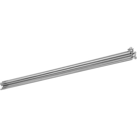 10 rayons de vélo 14G avec écrous, en acier inoxydable, courbure en J, pour VTT et vélo de route, diamètre 193 mm. (1/5)