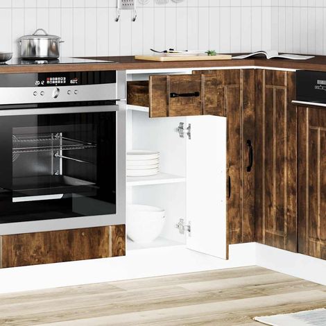 vidaXL Mueble bajo de cocina Lucca roble ahumado (1/5)