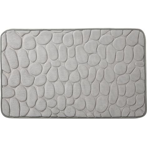 Tapis De Salle De Bain - Antidérapant Avec Dos En Caoutchouc - En Molleton Corail Et Mousse À Mémoire - 50 X 80 Cm - 1 Pièce (1/5)