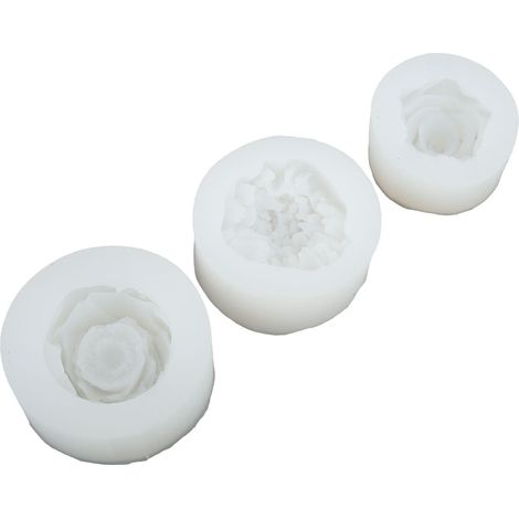 Moule à savon en silicone rose résistant à la chaleur, moule à gâteau 3D en forme de fleur pour fondant et bonbons, idéal pour la pâtisserie maison.