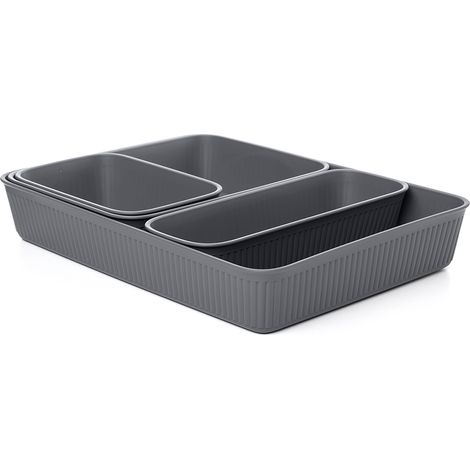 SET 4 ORGANIZADORES BAOBAB SLIM GRIS 7012500 (1/2)