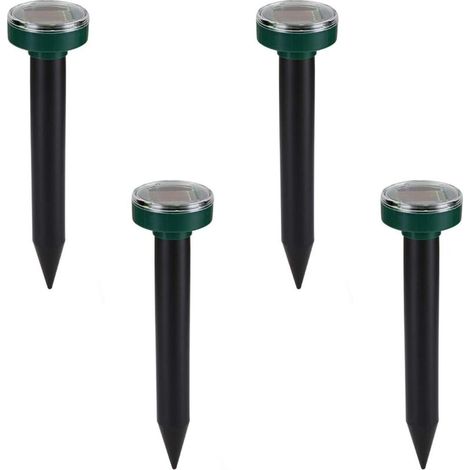 Répulsif taupe solaire 4-Pack Répulsif taupe ultrasonique Chasse taupe solaire intelligente Combine les sons et le chargeur solaire étanche pour le jardin extérieur (1/5)