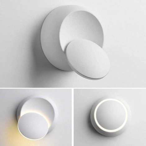 Applique LED Ronde Lampe Murales Intérieur - 5 W Crescent Mur Lumières Moderne Chambre Aisle Lampe De Chevet Réchauffez Salon Éclairage - Blanc (1/5)