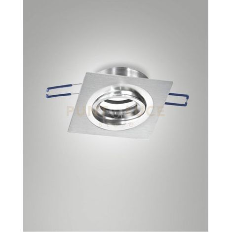 DAVIS FARETTO INCASSO QUADRATO 9,2x9,2x2,5 ORIENTABILE ALLUMINIO ATTACCO GU10