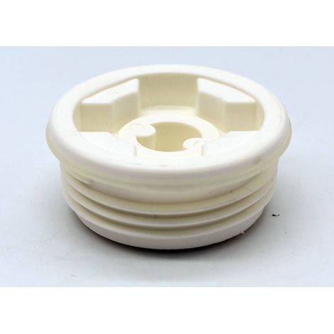 Multitanks – Bouchon mâle blanc pour fût et bidon – Filetage S56x4 – Bonde 3/4" BSP – PEHD résistant aux produits chimiques (1/2)
