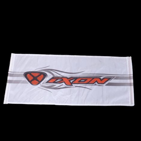 [JAMAIS UTILISE] Petite banderole Ixon nylon coloris blanc cadeau pour motard fan
