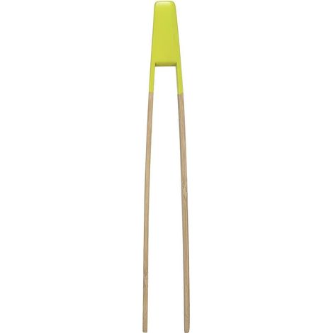 Pinza da portata in bambù con calamita, verde (1/4)