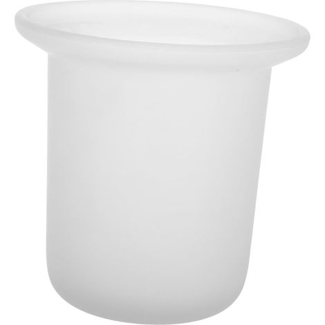 Replacement Holder for Toilet Brush, Satin Glass, Practical Toilet Brush Stand for Bathroom, Versatile and Durable Toilet Accessories, Space Saving and (1/5)