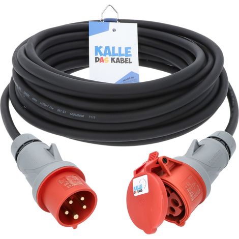 Kalle CEE Gummi-Verlängerungskabel H07RN-F 5G 4,0mm² 5-50 Meter 400V 16A IP44 Nein 15 Meter