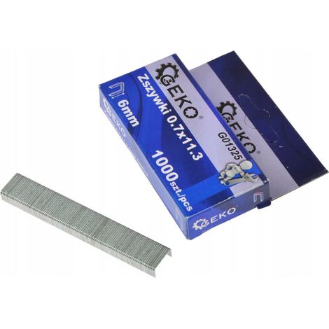 Grapas geko tipo a acero galvanizado 0.7x11.3 mm (1/3)