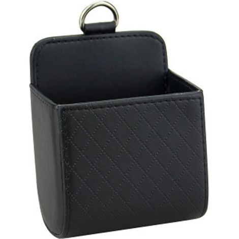 Sac de rangement pour voiture, sac de rangement en cuir PU pour grille d'aération de voiture