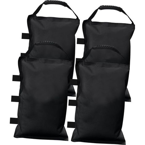 Lot de 4 sacs de sable pour auvent en plein air, pique-nique, étal de marché, coupe-vent, pare-soleil, poids fixe pour auvent (1/5)