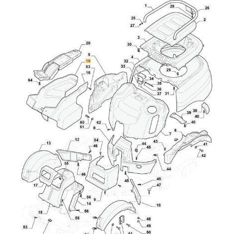 EXTERNES HALTERUNGSABDECKUNGS-KIT PFM GELB STIGA ORIGINAL STIGA - 337110309/0