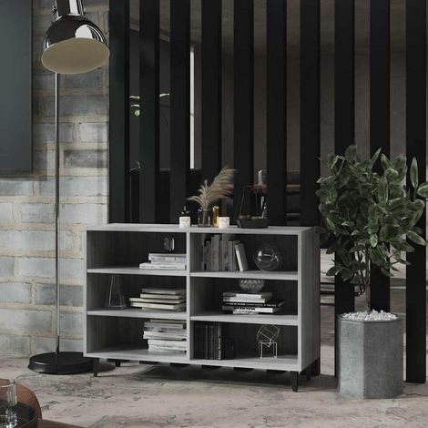 Buffet - Armoire de rangement Enfilade Sonoma gris 103,5x35x70 cm Aggloméré BV474005 - BonneVie (1/5)