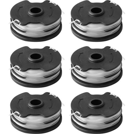 6 Bobine de Fil Rechange Compatible avec Parkside PRTA 20-Li A1/B2/C3, PRT 300 A1,PRT 50 A3, 1,65 mm 10 m Coupe Portafilo et Longueur per 550 A1/A3, TA 20-Li, C3-IAN 365589 - (1/5)