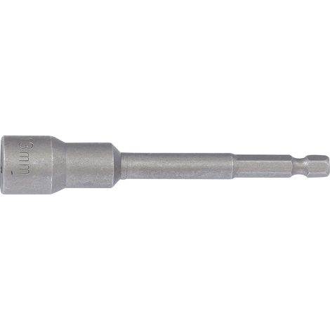 BGS Steckschlüssel-Einsatz Sechskant extra lang für Bohrmaschinen Antrieb Außensechskant 6,3 mm (1/4") SW 13 mm - 2769 (1/3)