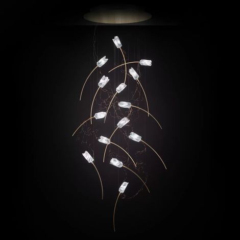 [GEBRAUCHT] Slamp Tulip 14 Led Hängelampe Prisma/Messing Rund Hängeleuchte Lampe Leuchte G4 B-Ware