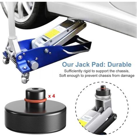 4 Tampons de levage pour cric compatibles Tesla Model 3, Model S, Model X et Model Y, supports en caoutchouc avec boîte de rangement (1/5)