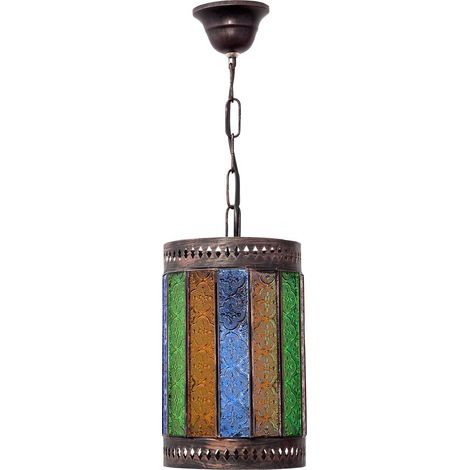 FAB 125791002  Colgante Artesanal Casablanca 1xe27 Marron/colores Regx18d (1/4)