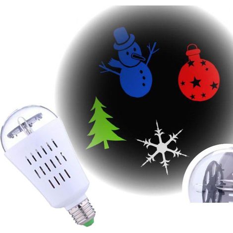 Lampadina Deco di Natale LED RGBW E27 Proiettore con immagini natalizie (1/3)
