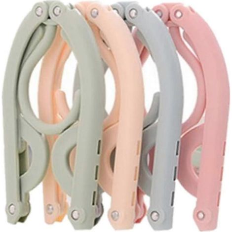 Cintre de voyage, lot de 8 cintres pliables en plastique pour vêtements et manteaux, portables et faciles à transporter, pour la maison, les voyages et le camping. (1/4)