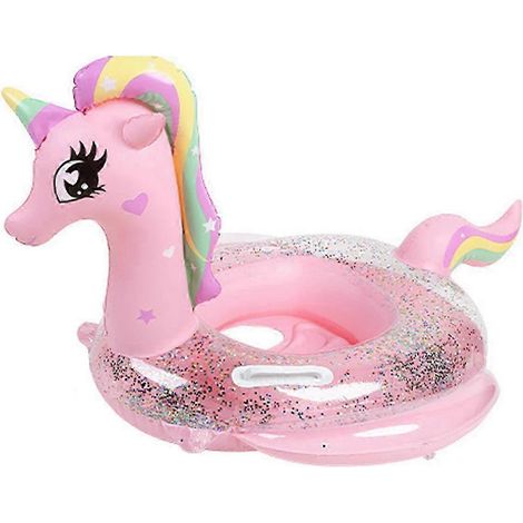 Bouée licorne gonflable pour bébé (modèle 2025), idéale pour les tout-petits. (1/5)